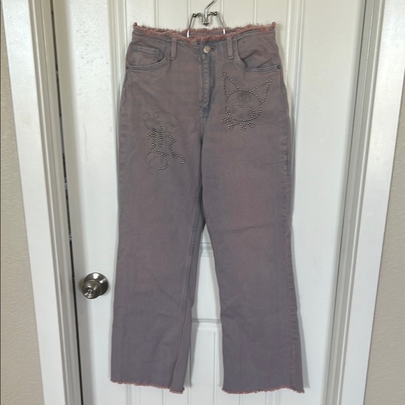H&M Pink Jeans with Distressing and Embellishments - Picture 2 of 5